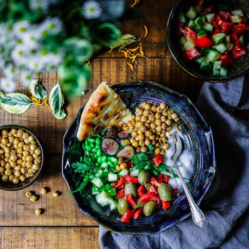image of arranged food