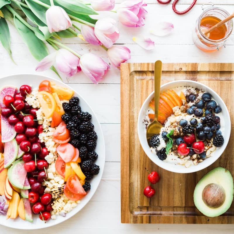 image of arranged food